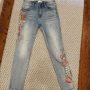 DRIFTWOOD Light Blue Embroidered Jeans